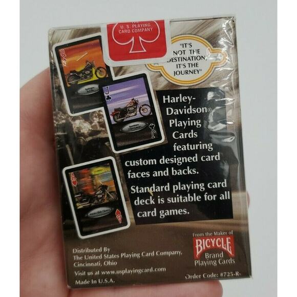 Harley Davidson Playing Cards In Collectible Tin 2 Sets 4 Packs - Picture 10 of 12